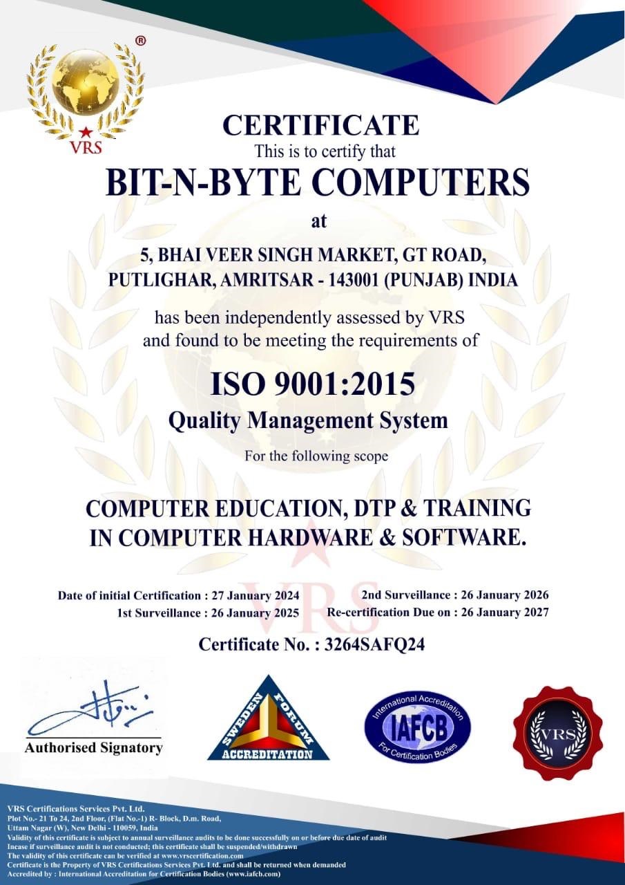 ISO Certificate